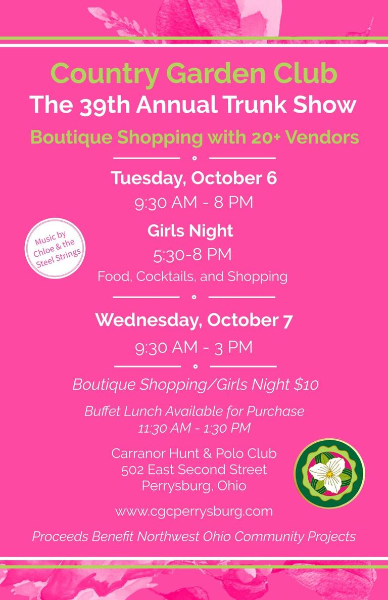 Country Garden Club 39th Annual Trunk Show