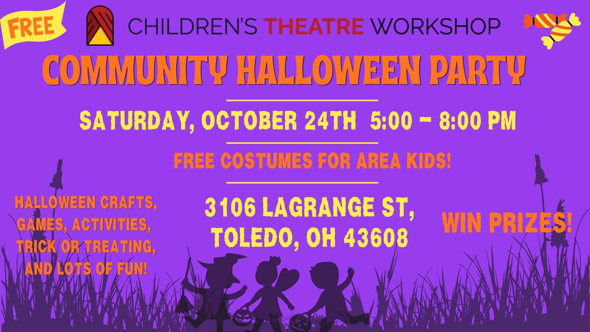 Free Community Halloween Party, hosted by Children's Theatre Workshop